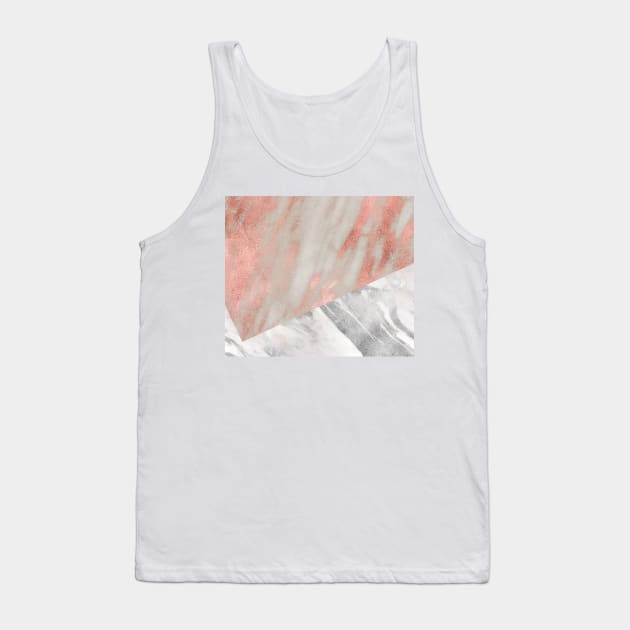 Rose gold marble - industrial concrete chrome Tank Top by marbleco